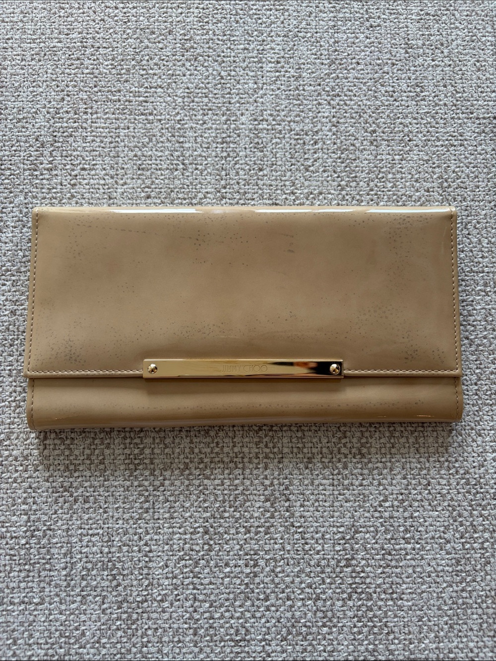 Jimmy Choo Nude Clutch with Gold Hardware - Picture 10 of 11